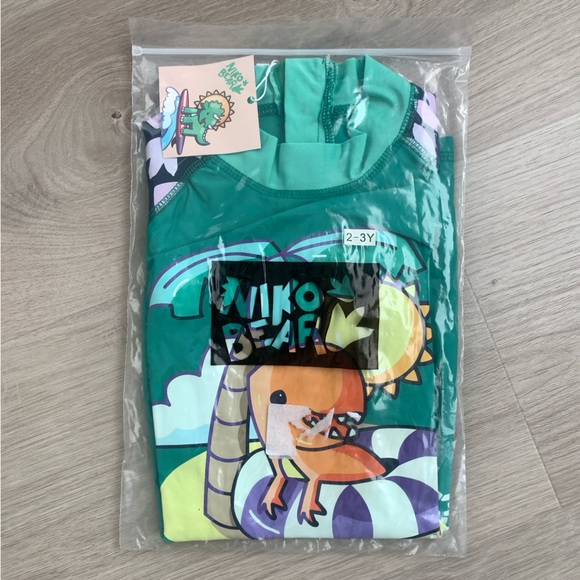 New Sz 2-3 Toddler Niko Bear A for Adley Tubin T Rex Color Changing Swim Jumper - Picture 4 of 5
